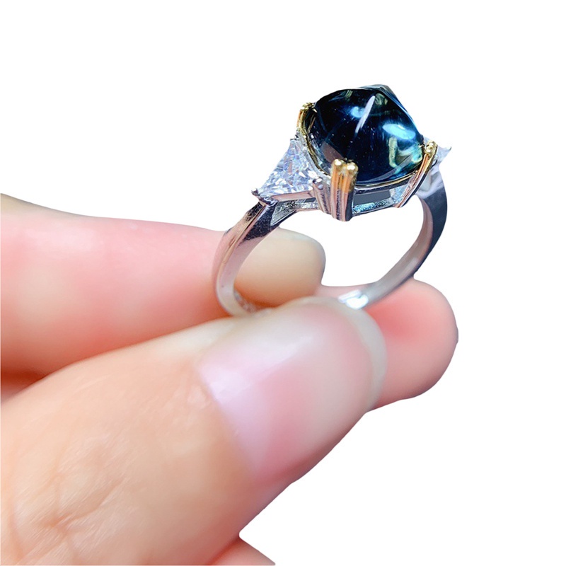 Fancyqube Cincin Zircon Bentuk Kotak Warna Silver Untuk Wanita