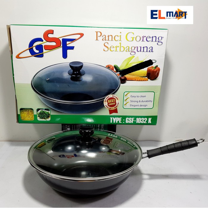 GSF PANCI GORENG SERBAGUNA GSF 1032K/ WAJAN 32CM/WAJAN TEFLON
