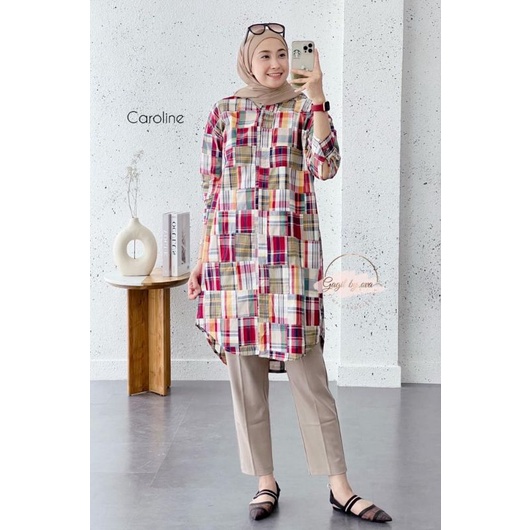 ATASAN TUNIK CAROLINE PREMIUM ORIGINAL GAGIL FASHION BY OVA