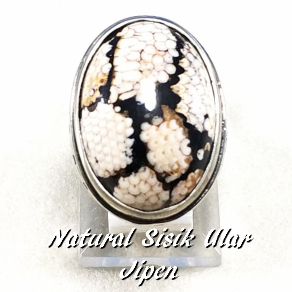 CINCIN BATU AKIK NATURAL JIPEN SISIK ULAR BATU COLLECTOR ITEM MOTIF MANTAP