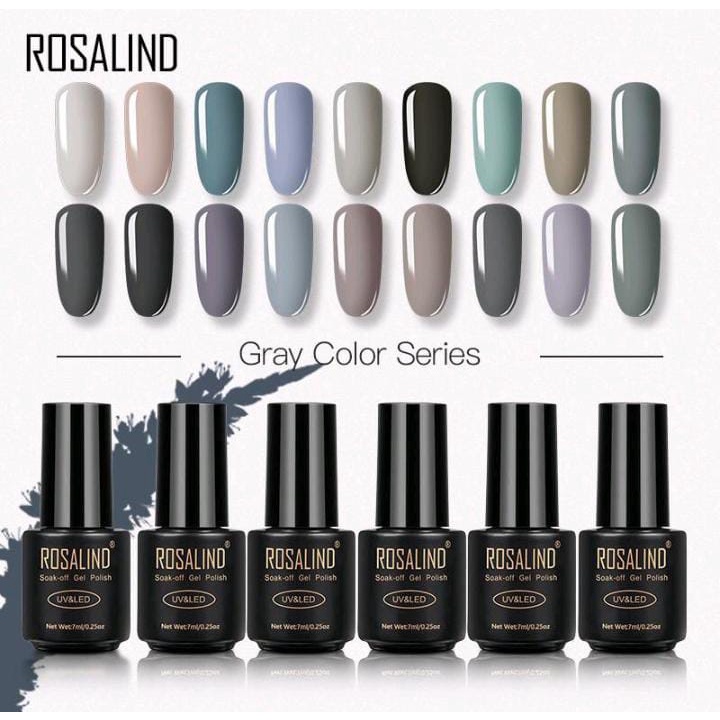 ROSALIND GREY COLOR SERIES GEL NAIL POLISH UV LED / KUTEK / CAT KUKU