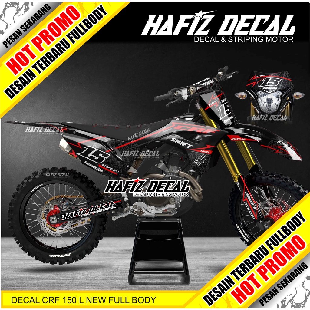 DECAL CRF 150 L FULL BODY, DECAL CRF, DECAL CRF 150 L, STICKER CRF 150L FULL BODY, STICKER CRF