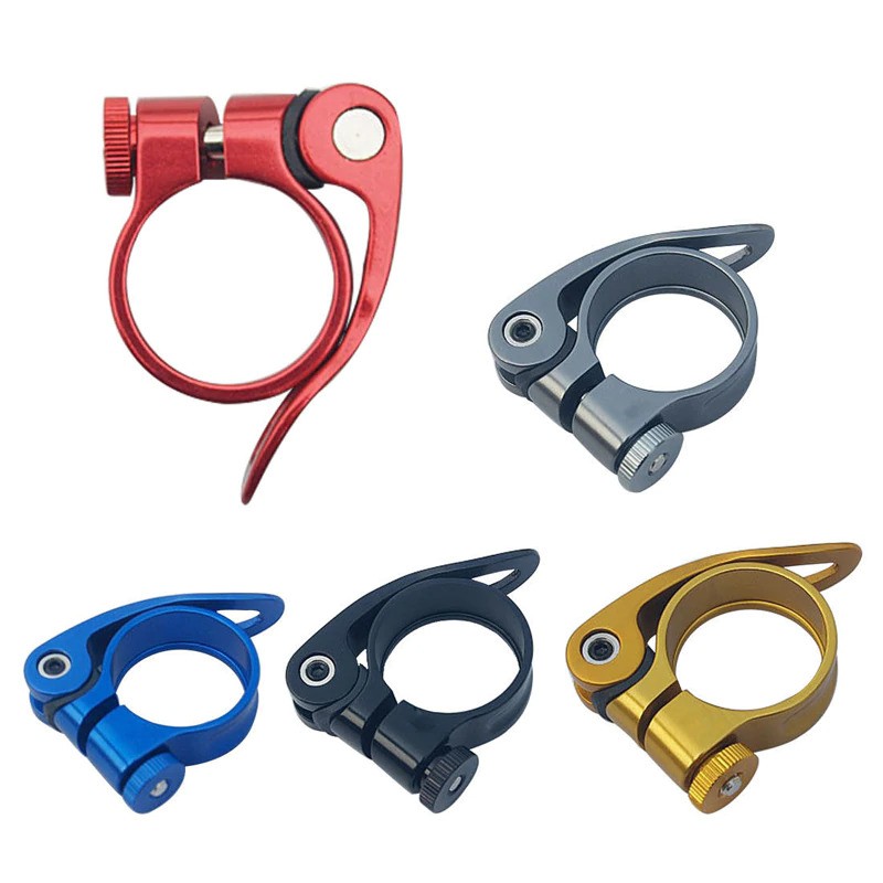 Seat Post Clamp Tube Clip MTB Clamp Quick Release 31.8mm Suit for 27.2/28.6mm Pipe - S2 - Mix Color