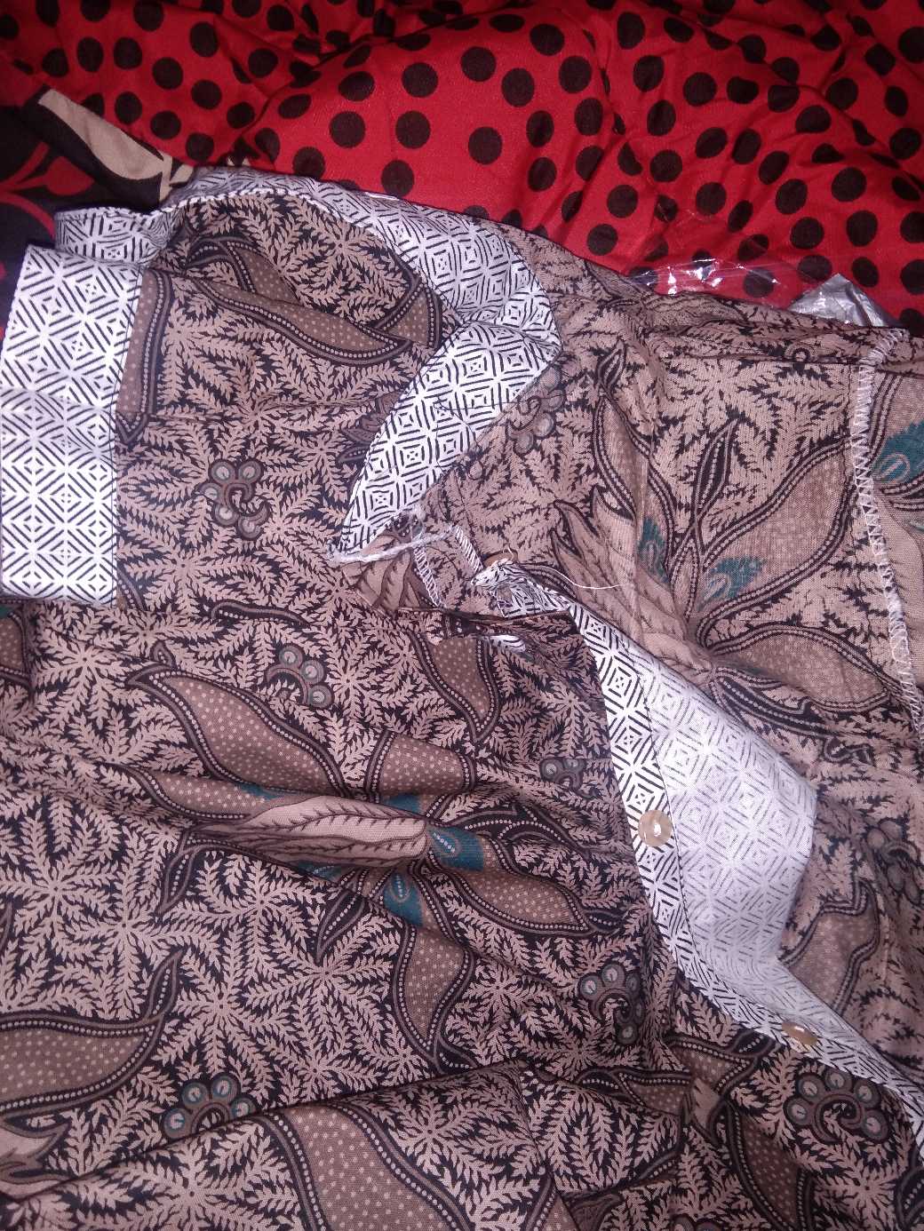 Tey-17 Batik Wanita Asj Sa Hrb026 Kenongo Kemeja Tosca Pendek