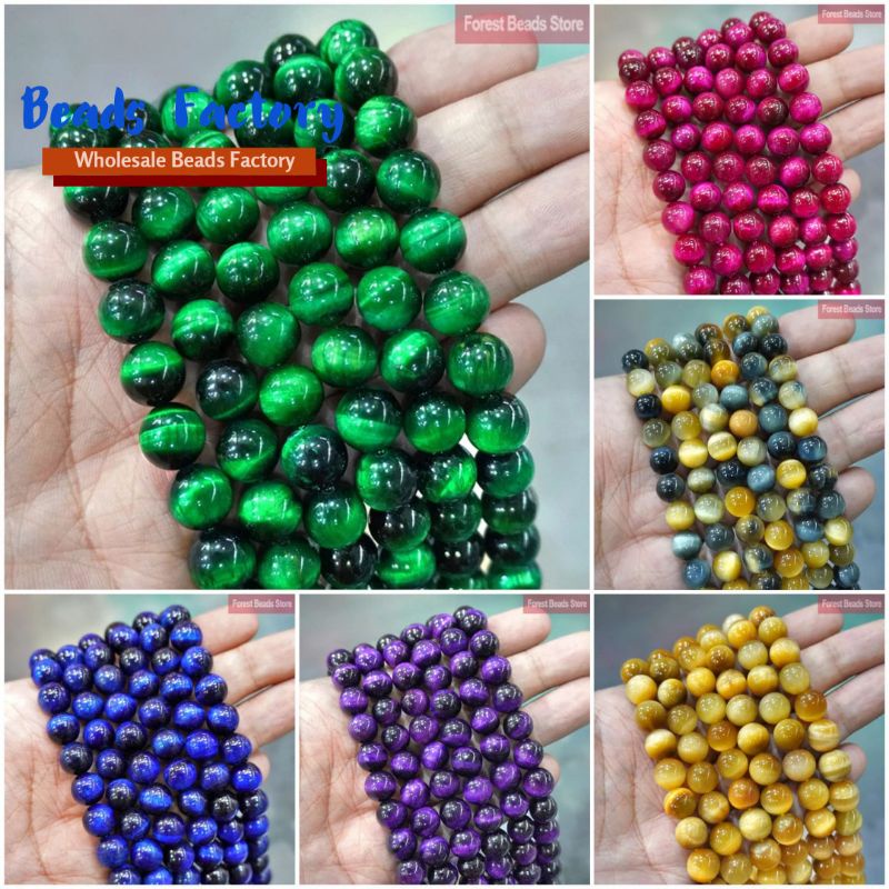 Batu tiger eye bidurisepah bahan gelang batu alam Diy For Bracelet