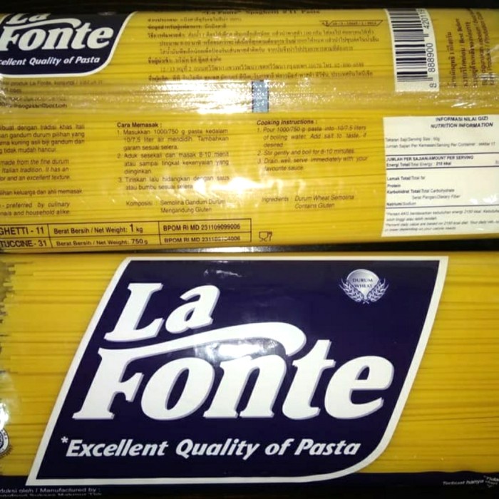 

Pasta-Aneka- La Fonte Spaghetti 1Kg -Aneka-Pasta.