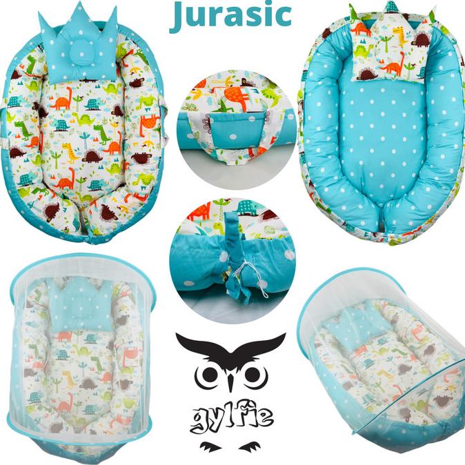 Kasur Kelambu Bayi Gylfie Model Perahu 2 Katun Lokatk 2 Motif