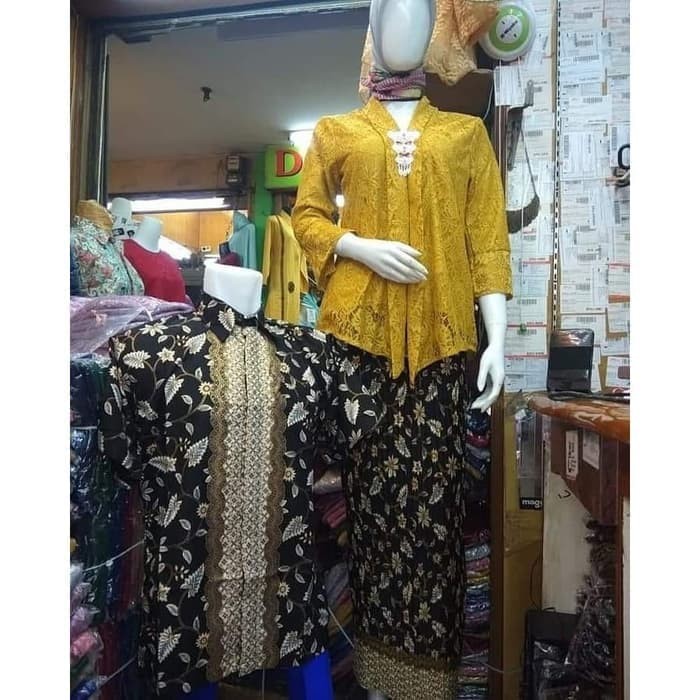 couple floy brukat set dan kemeja batik lengan pendek terbaru new fashion