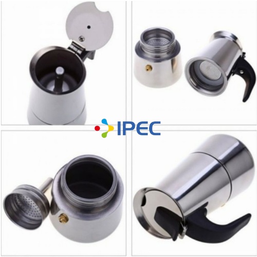 Teko Kopi Stainless Steel 300ml / Moka Pot Coffee Stainless Steel / Teko Espresso Kopi Stainless Steel 8006