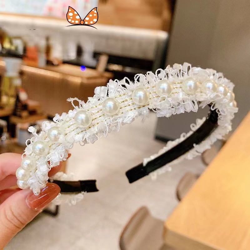 cod☜☞ready  Bando Anak Renda Mutiara Gaya Korea Import lagilaku