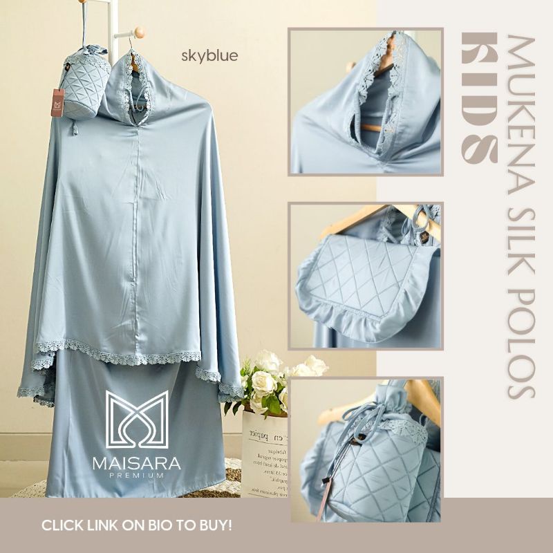 TERGEMES!! Mukena Anak Silk  Maisara Premium-4