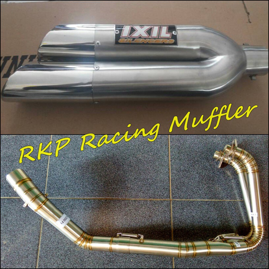 Knalpot IXIL L2x titan stainless steel untuk motor CBR250RR - Ninja 250 R / Fi - R25 - MT25