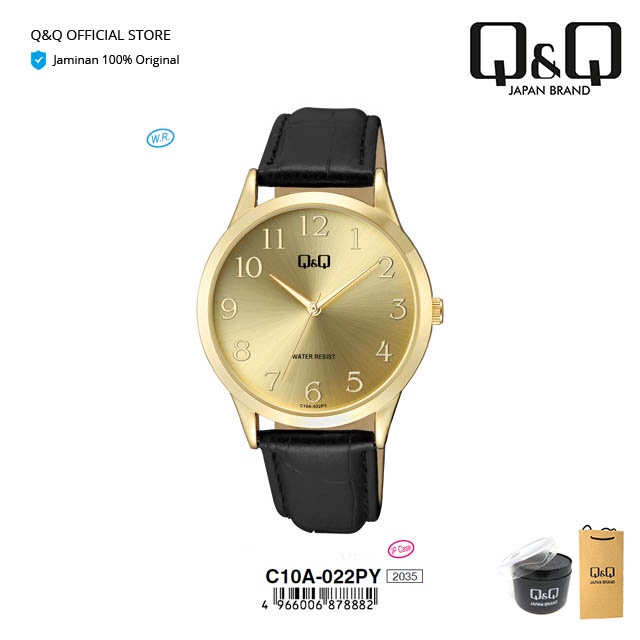 Q&Q QnQ QQ Jam Tangan Arloji Wanita Fashion Analog Kulit - C10 C10A Water Resist 3 BAR-1