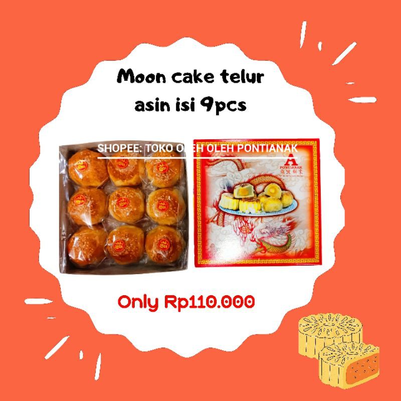 

Kue Bulan Telur Asin isi 9 Telur Mrek A/ Lapia/ Moon Cake/ La pia Khas Pontianak