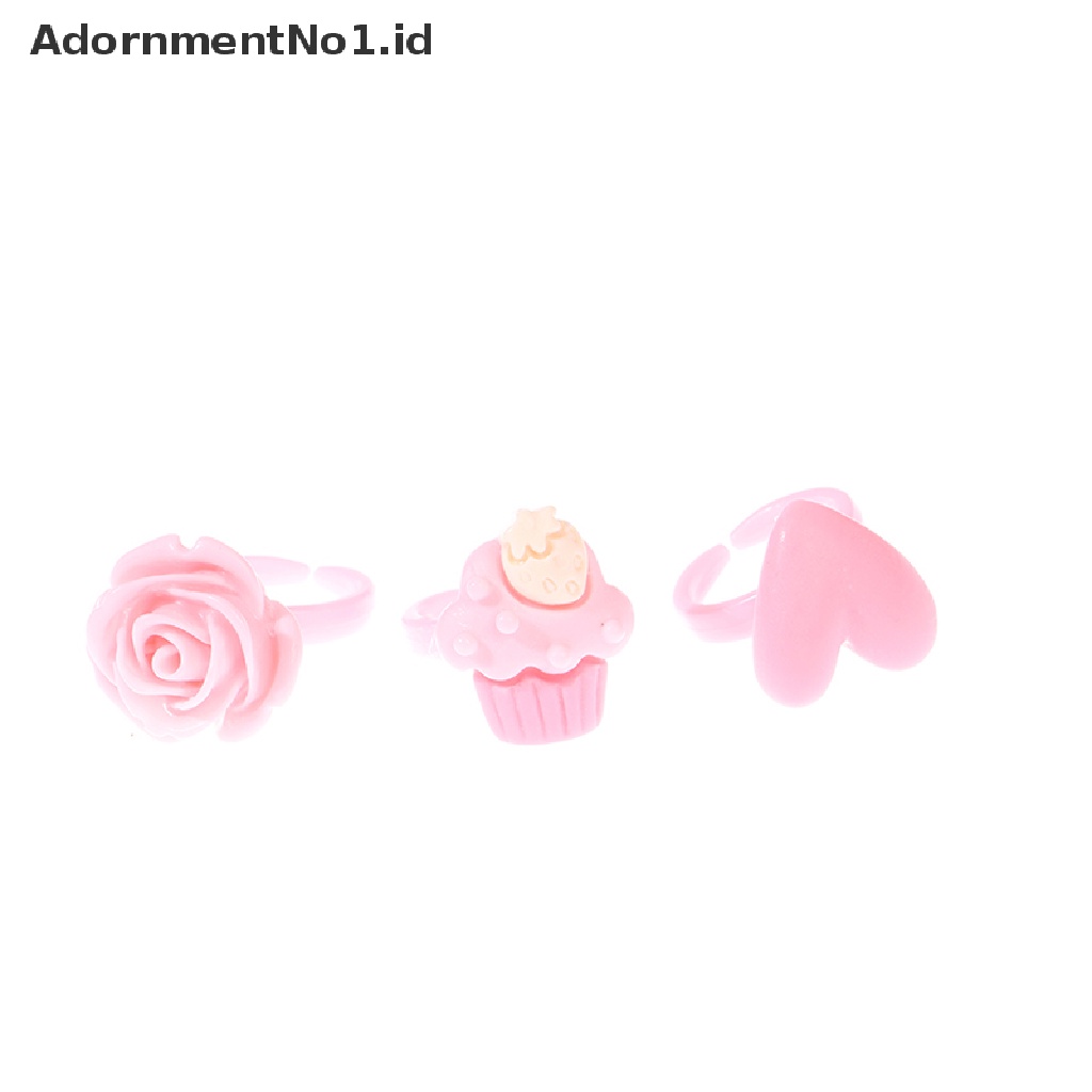 (AdornmentNo1) 20pcs / Set Cincin Fashion Motif Bunga / Hewan / Geometri / Geometri / Geometri / Hewan Untuk Perhiasan Anak Perempuan (ID)