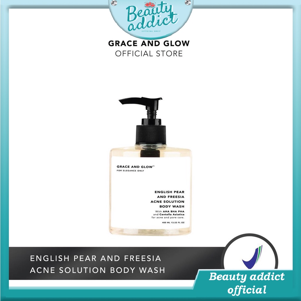 ✔️beautyaddict✔️ Grace and Glow English Pear and Freesia Anti Acne Solution Body Wash