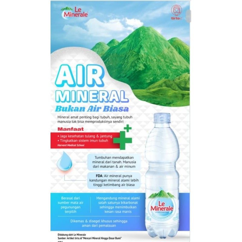 Le minerale air mineral botol 600ml (1dus)