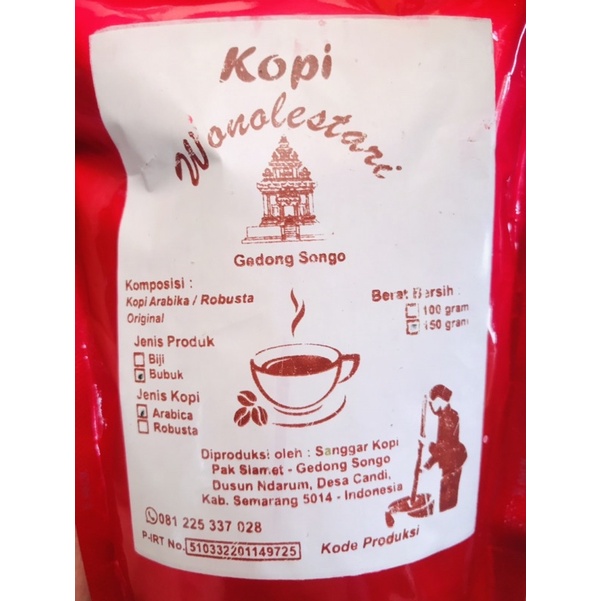 

Kopi Organik Tanpa kandungan Kimia asli Arabica Gunung Ungaran Gedong songo 100grm