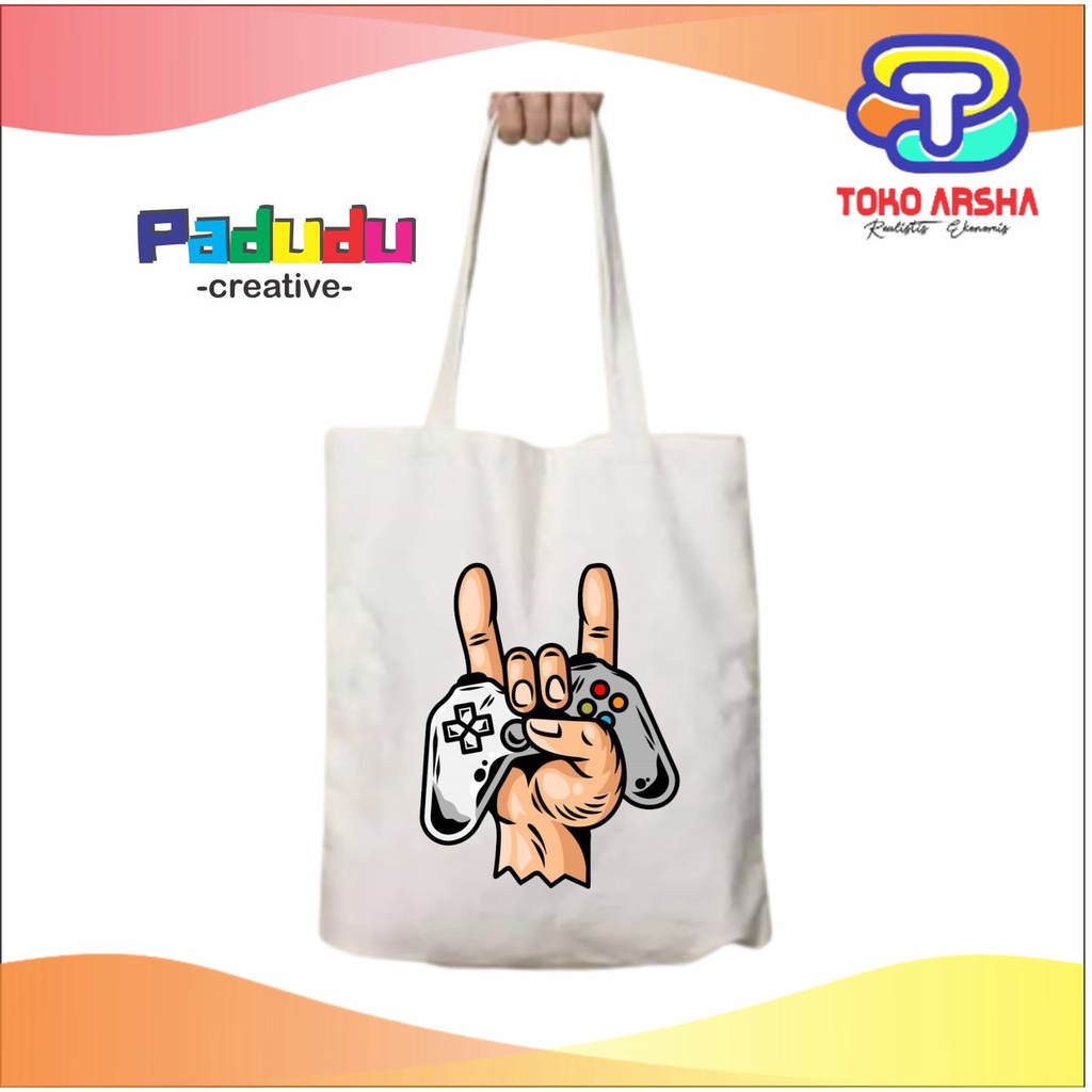Totebag Vintage PS 5 Playstation Resleting Custom | Tote bag Korea
