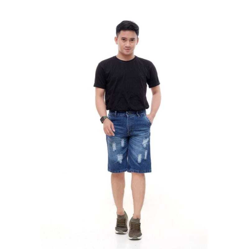 Sobek Pendek - Celana Jeans Pendek Sobek Pria size 27-38