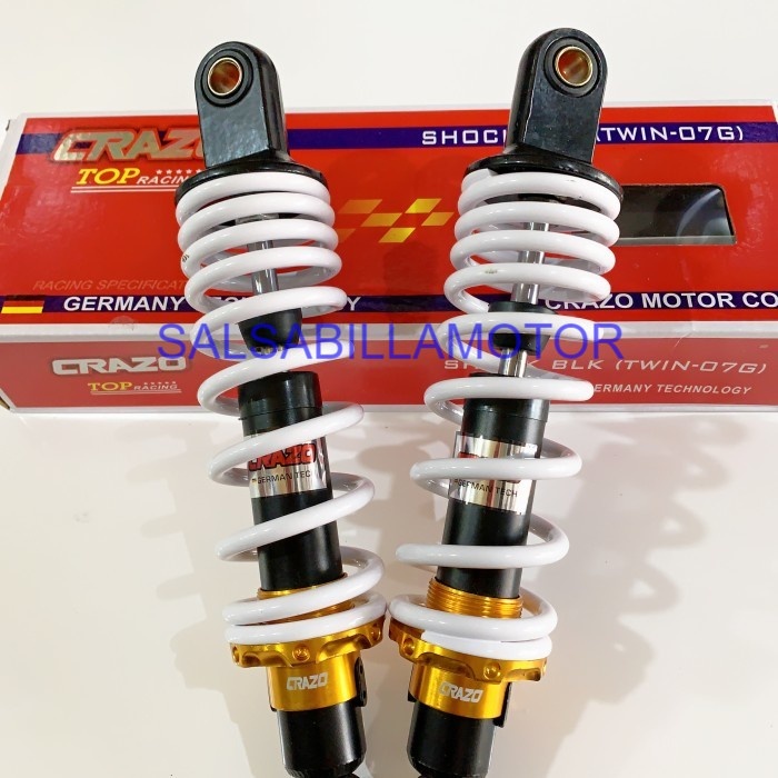 Shock Breaker Belakang Twin-07 Jupiter Z New/Vega R New/Vega Zr/Fizr - Ulir - Putih