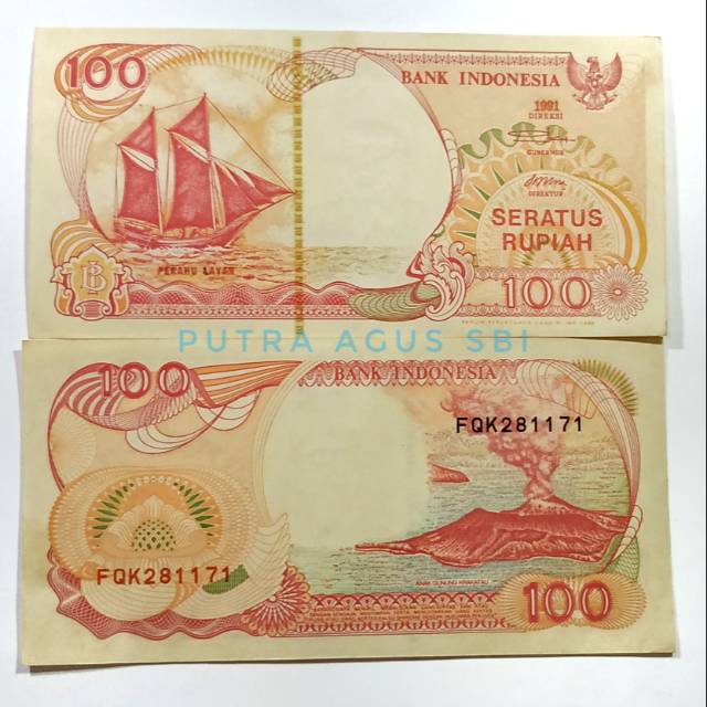 Uang kuno 100 rupiah tahun 1991