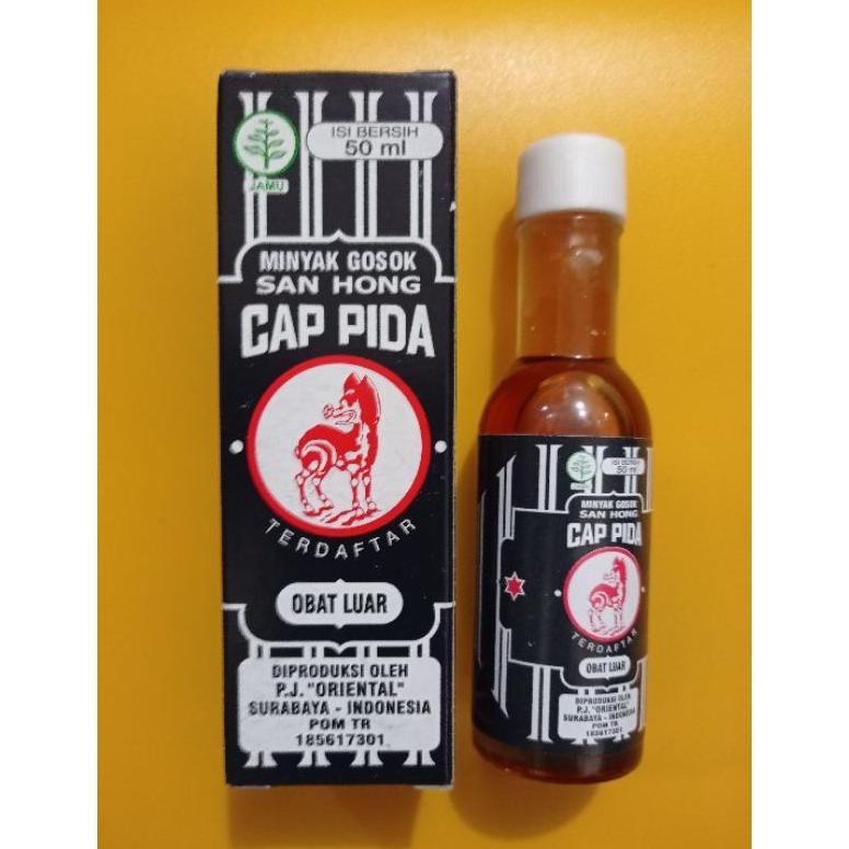 San Hong 50Ml/Minyak Gosok Cap Pida/Minyak Gosok San Hong Cap Pida 50Ml/Sanhong Cap Pida 50Ml