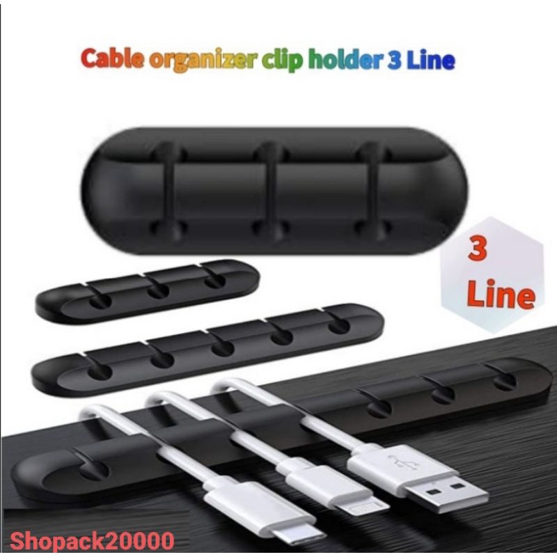 Cable Organizer Clip Holder 3Line