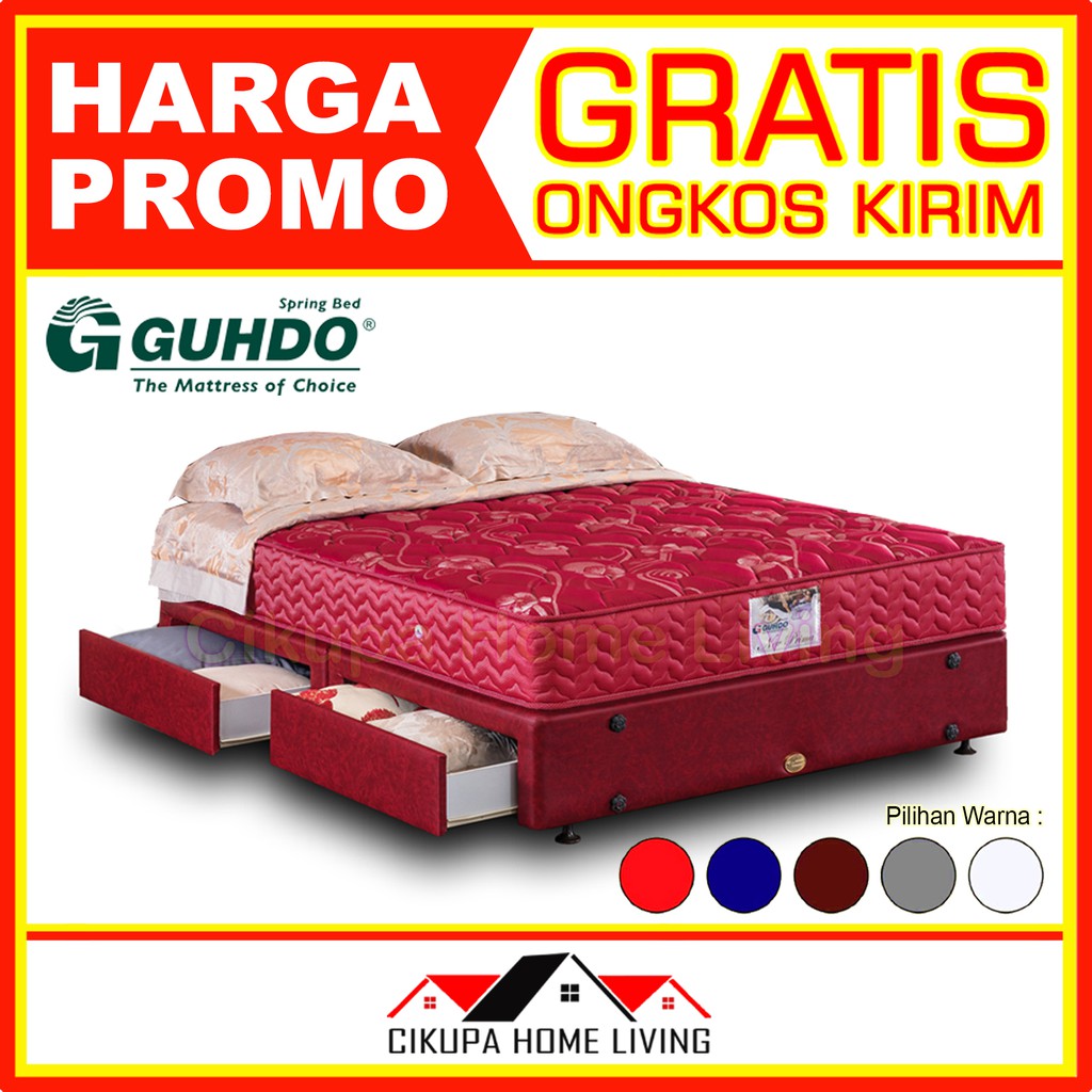 GUHDO NEW PRIMA DRAWER HORIZONTAL SPLIT 160 180 200 SET KASUR SPRINGBED + DIVAN