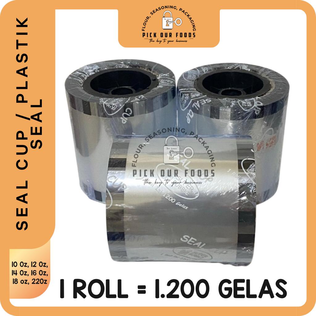 Lid cup sealer / sealer cup / plastik segel gelas minuman / tutup gelas POLOS 1200 gelas