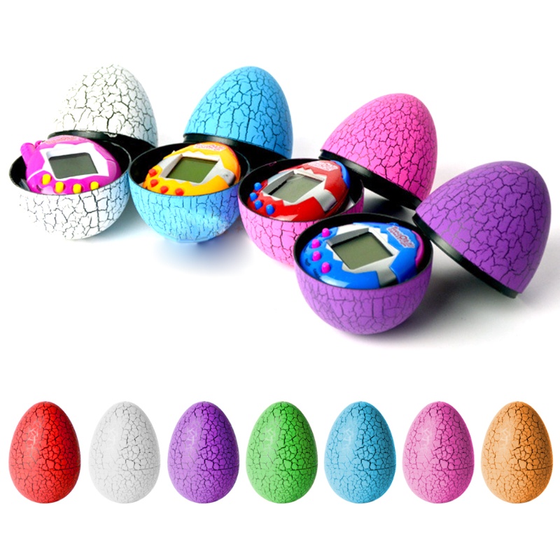 Mary Dinosaurus Flaw Eggshell Elektronik Virtual Game Tumbler Egg Candy Paket Box Mainan