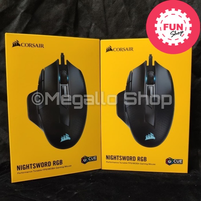 Corsair NIGHTSWORD RGB Tunable FPS/MOBA Gaming Mouse Hitam Ergonomic