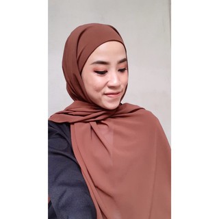 Jual TERMURAH PASHMINA INNER 2IN1 / PASHMINA CERUTY BABY DOLL 180*75