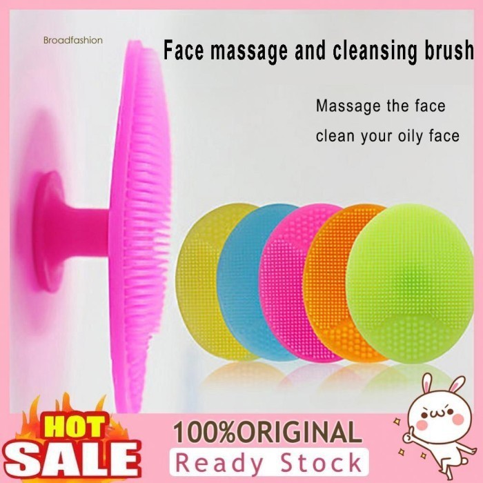 Magic Silicone Face Brush Oval / Sikat Pembersih Wajah Silikon Komedo