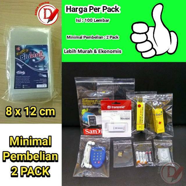 Jual Plastik Klip Bening Kualitas Super X Cm Minimum Pembelian Pack Shopee Indonesia