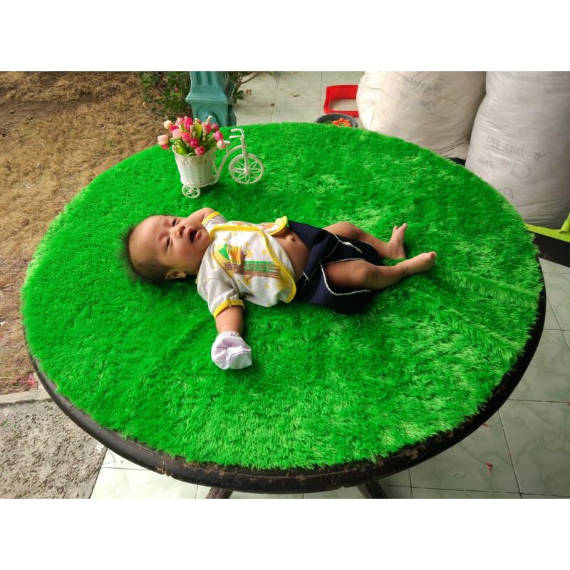 Taplak Meja Bulat 100cm Gratis Sarungtisu Bulu Rasfur