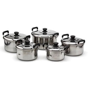 Panci set stainless isi  5 set