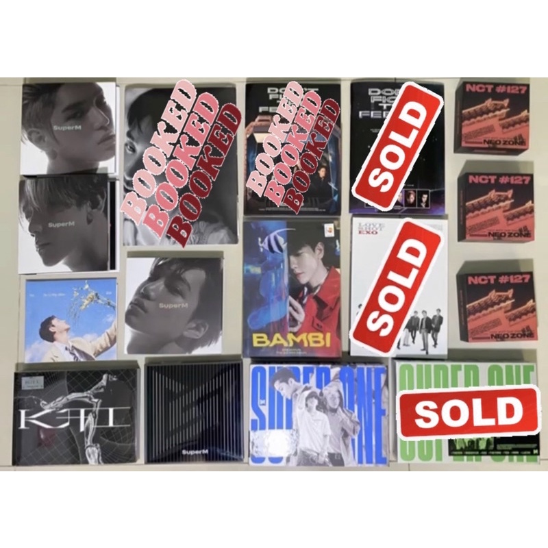 (BACA DESKRIPSI YAA) OFFICIAL ALBUM SUPERM NCT127 EXO (UNSEALED) - BAEKHYUN BAMBI DO EMPATHY JOPPING