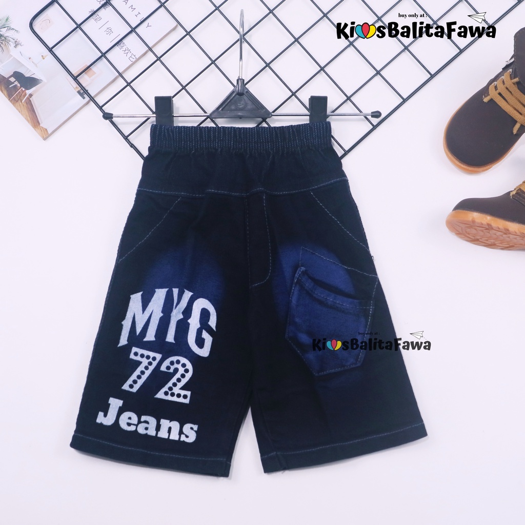 Celana Jeans Pendek uk 1-7 Tahun / Jeans Pendek Anak Laki Polos Pants Jins Denim Murah Import Cowo