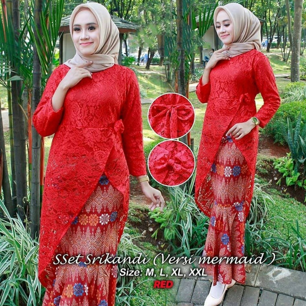 set kebaya sri kandi rok duyung -kebaya modern terlaris - kebaya fashion wanita - pakain wanita