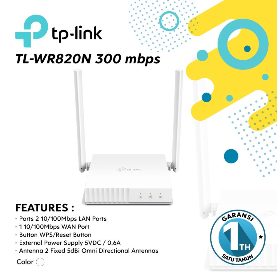 Tp-Link TL-WR820N 300Mbps Wireless N Speed Router