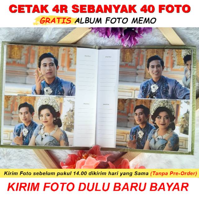 Cetak foto 4R GRATIS album memo