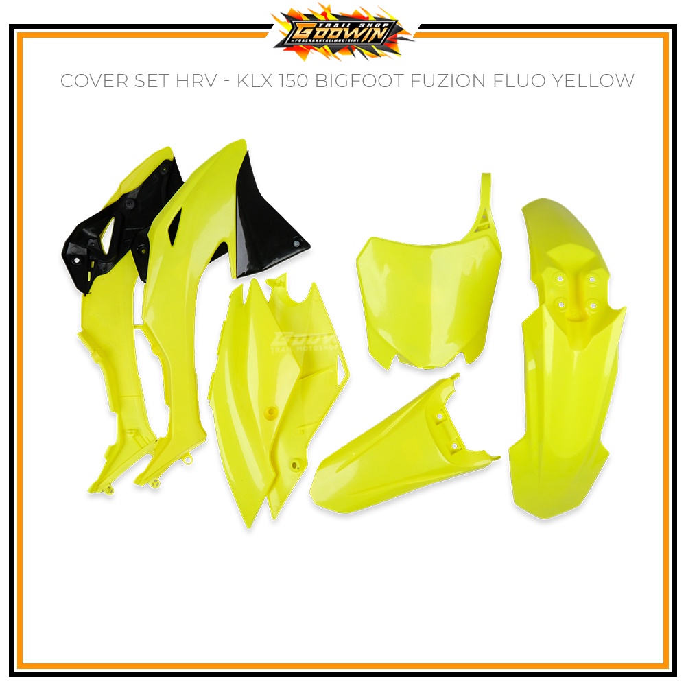 Cover Set Motor Trail Cover Bodyset PNP KLX 150 BIGFOOT FUZION Fluo Yellow Fluo Orange