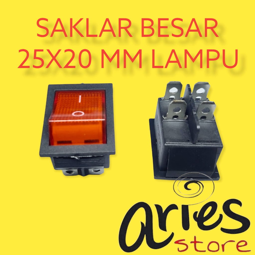 SAKLAR AC BESAR ROCKER 25X20 LAMPU MURAH