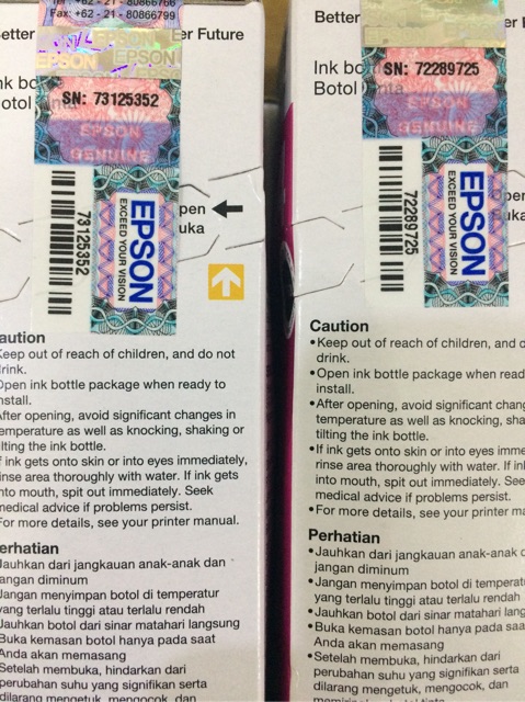 C_   Tinta Printer Epson 664 ORIGINAL SEGEL RESMI