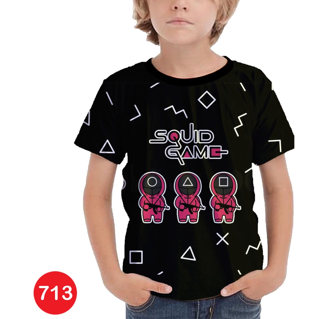 Baju Anak Squid Game Baju 3D Squid Game Full Printing #COWO-713