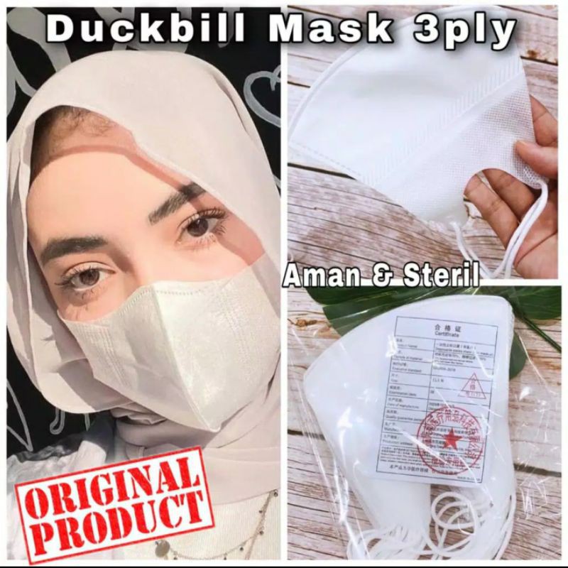 50 pcs MASKER DUCKBILL SUPER LEMBUT BERNAFAS DENGAN LEGA