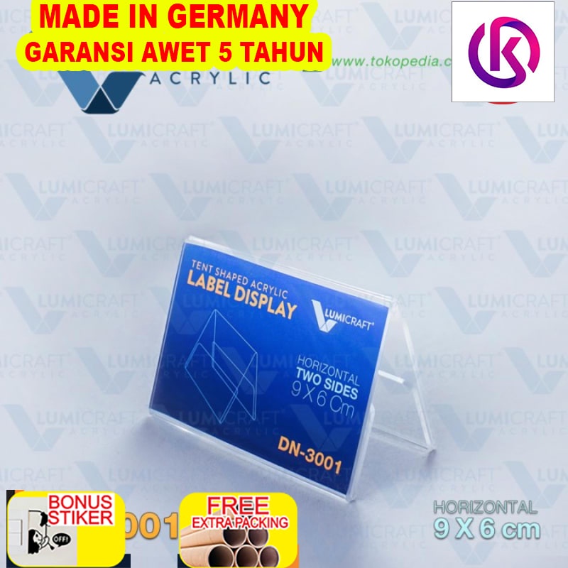 

Terlaris Name/Label Display/Stand Acrylic/Akrilik Model Tenda - 9x6 Cm