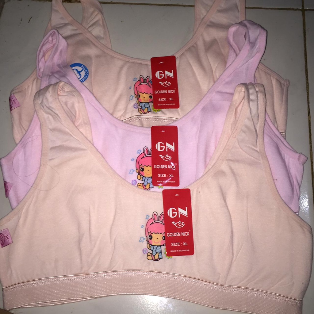 3 PCS MINISET GOLDEN NICK ANAK PEREMPUAN / REMAJA BERKAIT 2  TANPA BUSA DUAPUTRISHOP4