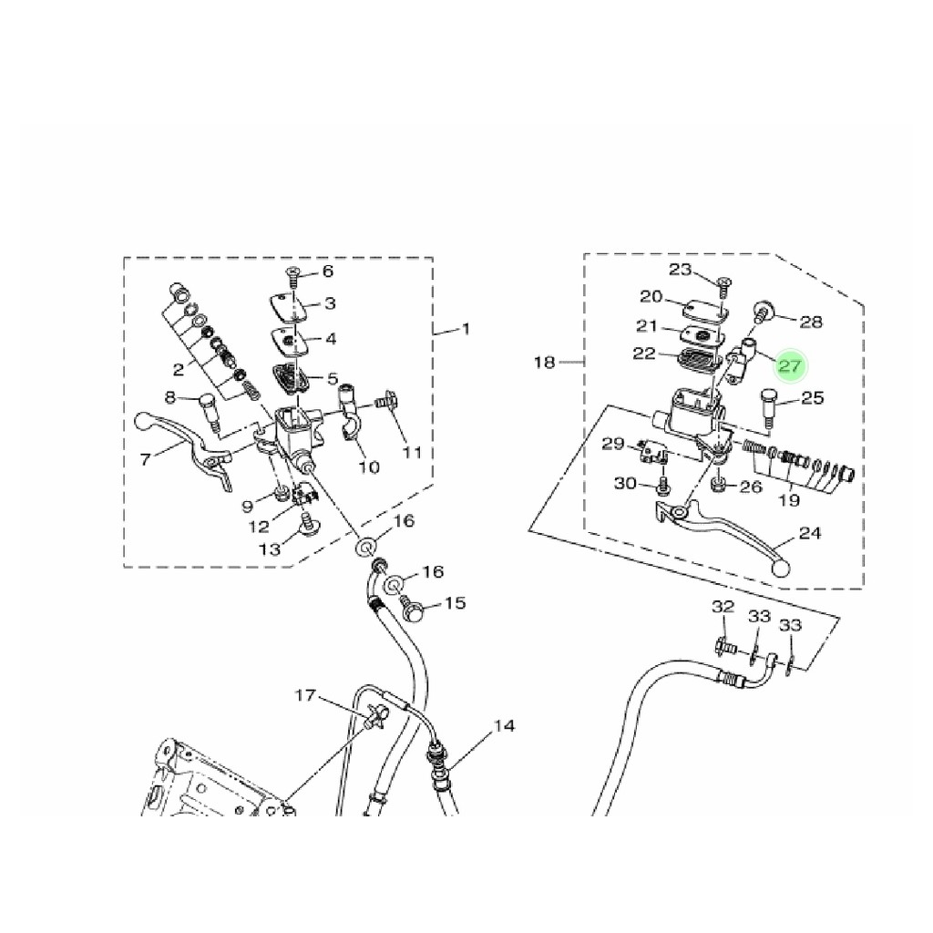 BRACKET DUDUKAN HOLDER MASTER CYLINDER SPION KIRI NMAX N MAX LAMA OLD NEW 2020 ORIGINAL 2DP-F5867-00